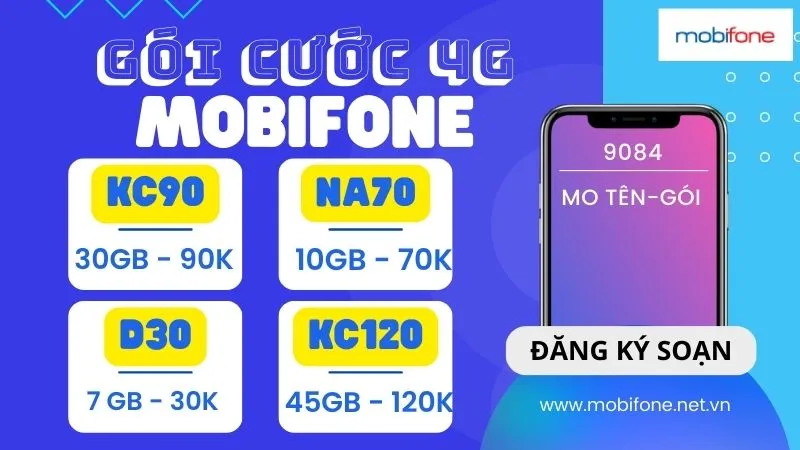 Các gói cước 4g Mobifone phổ biến nhiều người sử dụng