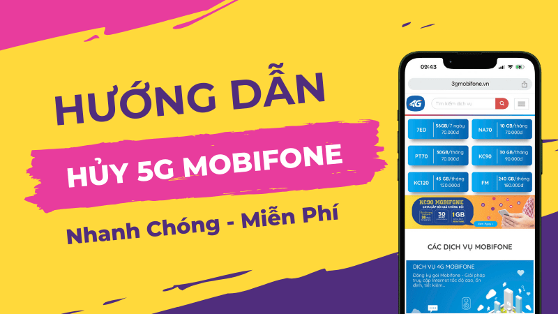 Hướng dẫn 3 cách hủy gói cước 5g mobifone đơn giản