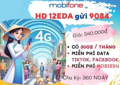 gói cước 12EDA của MobiFone